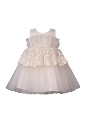 Toddler Girls Lace Peplum Party Dress