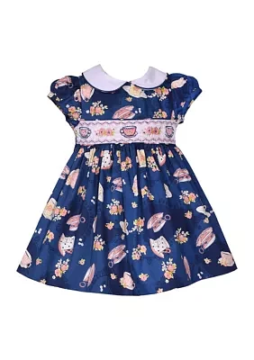 Toddler Girls Tea Party Smocked Dress