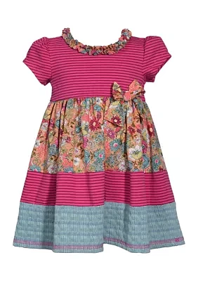 Toddler Girls Mashup Printed Smocked Dress