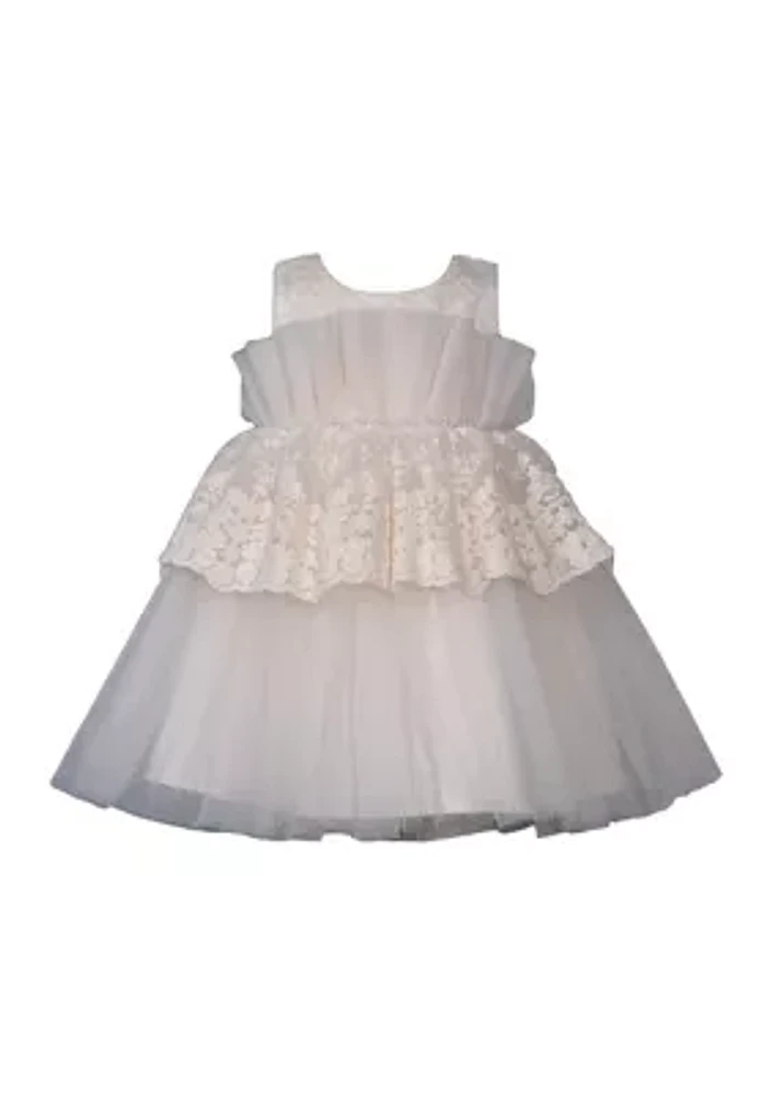 Baby Girls Lace Peplum Party Dress