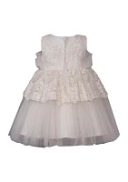 Baby Girls Lace Peplum Party Dress