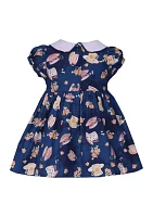 Baby Girls Tea Party Printed Smocked Dress