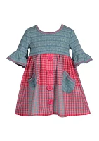 Baby Girls Printed Pocket Dress