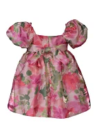 Toddler Girls Floral Printed Party Dress