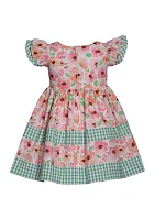 Toddler Girls Mixed Printed Woven Dress with Headband