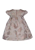 Toddler Girls Embroidered Jacquard Dress