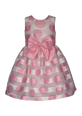 Toddler Girls Sleeveless Polka Dot Party Dress