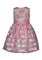 Toddler Girls Sleeveless Polka Dot Party Dress