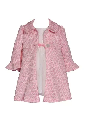 Baby Girls Novelty Knit Dress and Coat Set