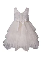 Baby Girls Sleeveless Sequin Embroidered Dress