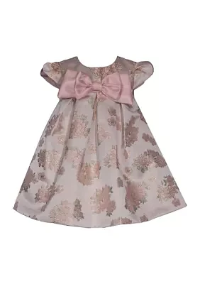 Baby Girls Embroidered Jacquard Dress