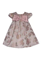 Baby Girls Embroidered Jacquard Dress