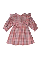 Toddler Girls Plaid Printed Dress