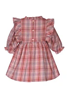 Toddler Girls Plaid Printed Dress