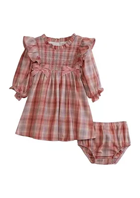 Baby Girls Plaid Printed Dress