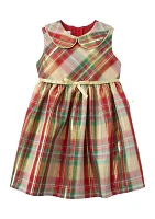 Toddler Girls Plaid Dress with Coat