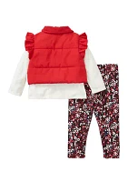 Baby Girls 3 Piece Vest Set