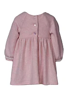 Baby Girls Hacci Embroidered Dress