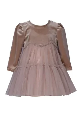 Baby Girls Velvet Mesh Dress