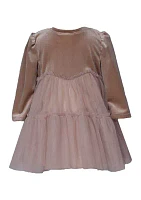 Baby Girls Velvet Mesh Dress