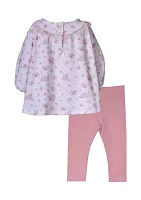 Baby Girls Floral Printed Top and Leggings Set