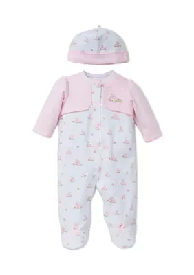 2-Piece Bunny Footie and Hat Set