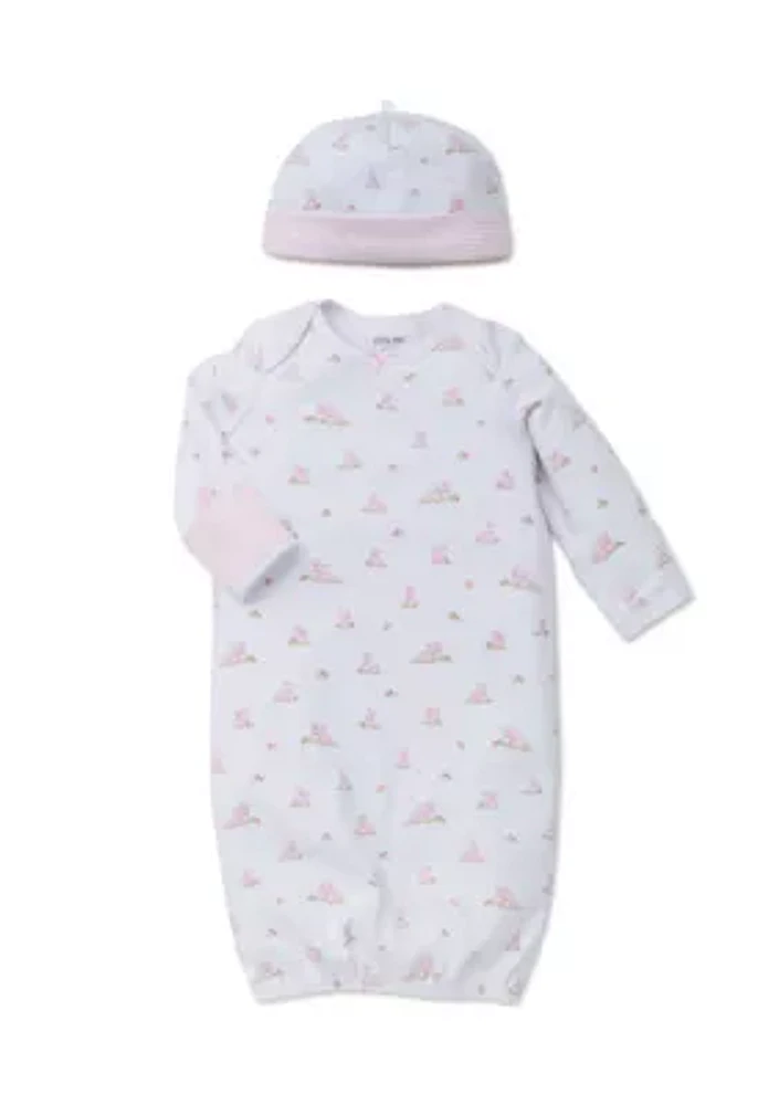 2-Piece Bunny Gown and Hat Set