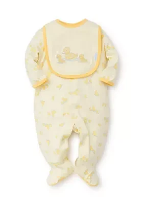 Little Ducks Footie with Bib- Infant Boys