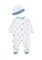 Baby Boys Golf Club Footie with Hat