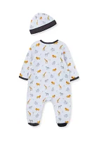 Baby Boys Jungle Pals Footie with Hat