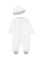 Baby Boys Safari Printed Footie Pajamas with Hat