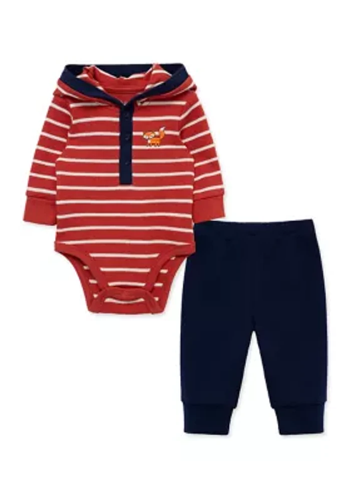 Baby Boys Fox Bodysuit Pant Set