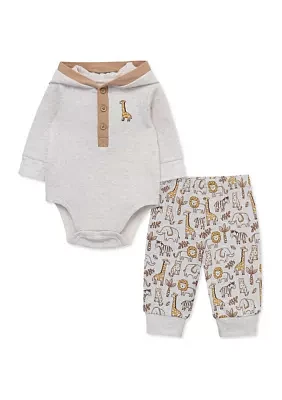 Baby Boys Giraffe Bodysuit Pants Set