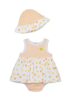 Baby Girls Sunny Popover Dress with Hat