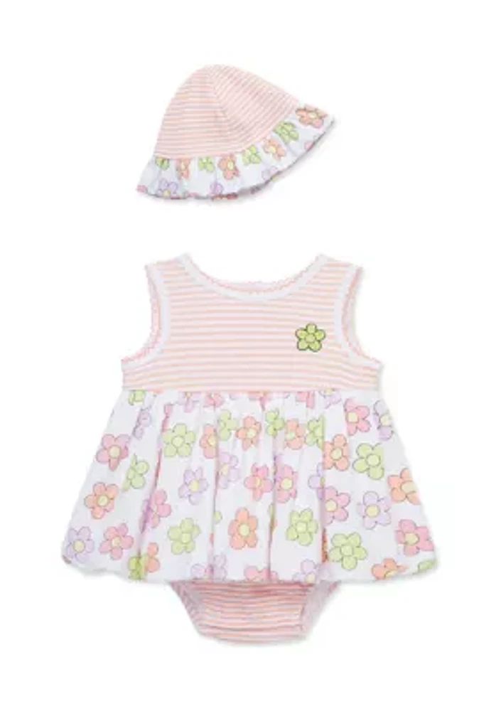 Baby Girls Fun Daisy Popover with Hat