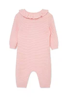 Baby Girls Crochet Coverall