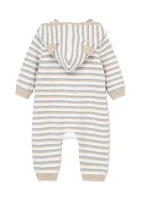 Baby Boys Neutral Striped Coverall