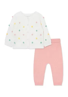 Baby Girls Dots Sweater Set