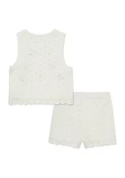 Baby Girls Cherry Pointelle Set