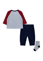 Baby Boys Football Joggers Set with Socks