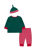 Baby Boys Reindeer Joggers Set with Hat