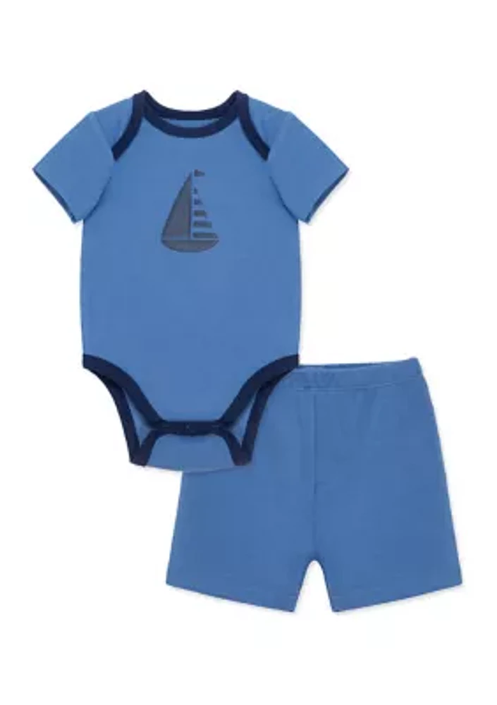 Baby Boys Sailboat Shorts Set