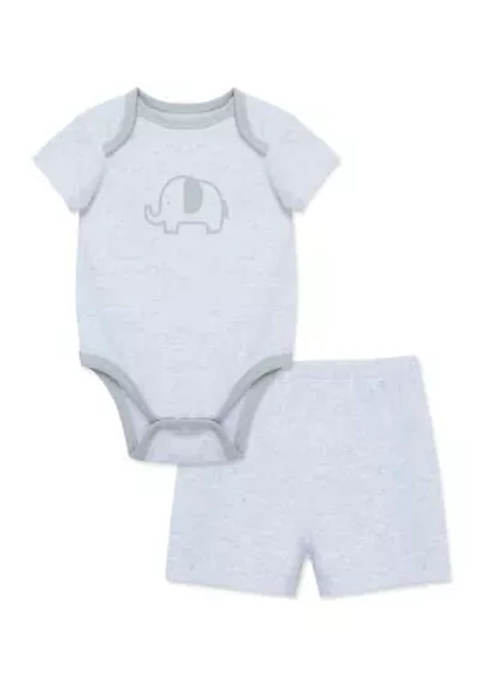 Baby Boys Elephant Shorts Set