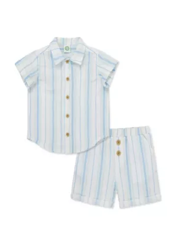 Baby Boys Striped Short Set