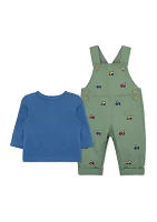 Baby Boys Tractor Printed Overall Set