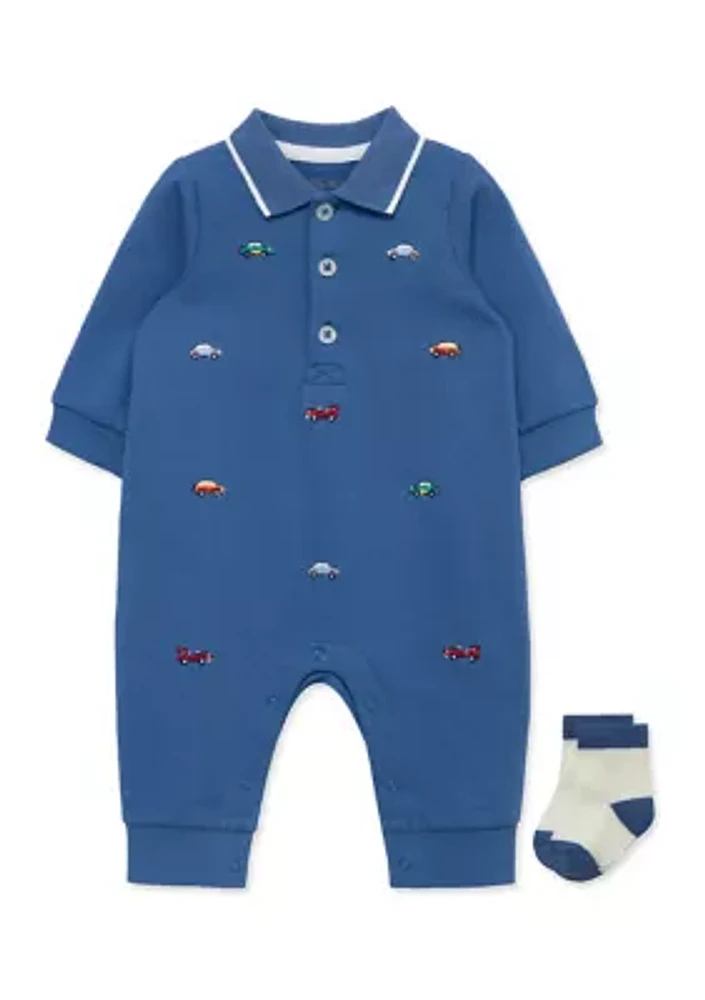 Baby Boys Cars Coverall with Socks