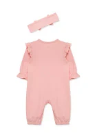 Baby Girls Jumpsuit with Headband