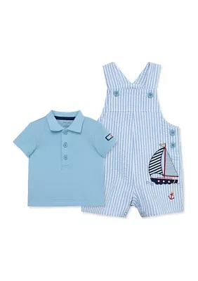 Baby Boys Sailboat Shortall Set