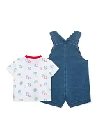 Baby Boys Baseball Shortall Set