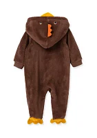 Baby Boys Turkey Minky Fleece Footie Pajamas